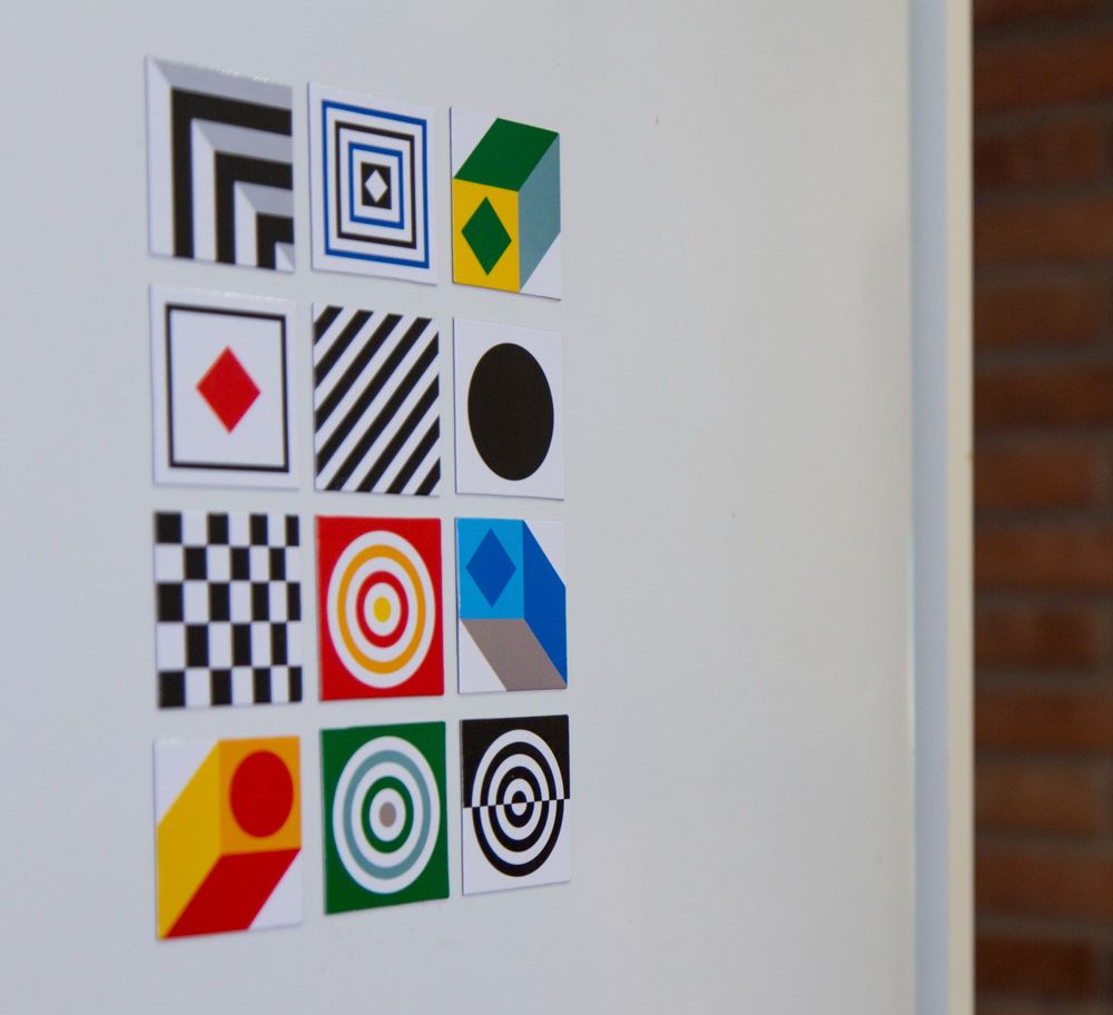 Decorative objects - Op Art Vasarely Fridge Cover Art Magnets - 12 pieces - BEAMALEVICH