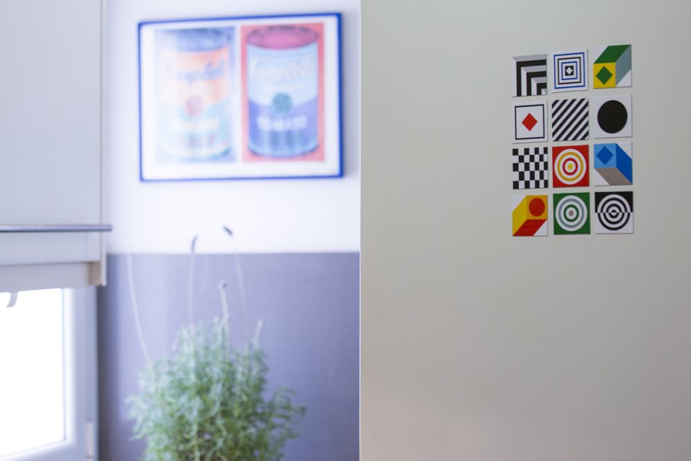 Decorative objects - Op Art Vasarely Fridge Cover Art Magnets - 12 pieces - BEAMALEVICH