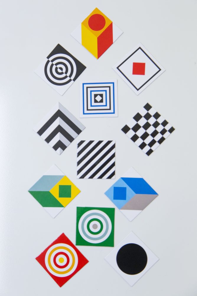 Decorative objects - Op Art Vasarely Fridge Cover Art Magnets - 12 pieces - BEAMALEVICH