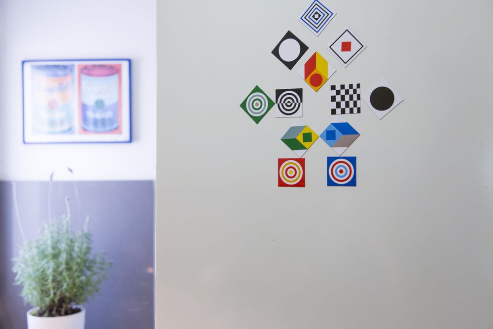 Decorative objects - Op Art Vasarely Fridge Cover Art Magnets - 12 pieces - BEAMALEVICH