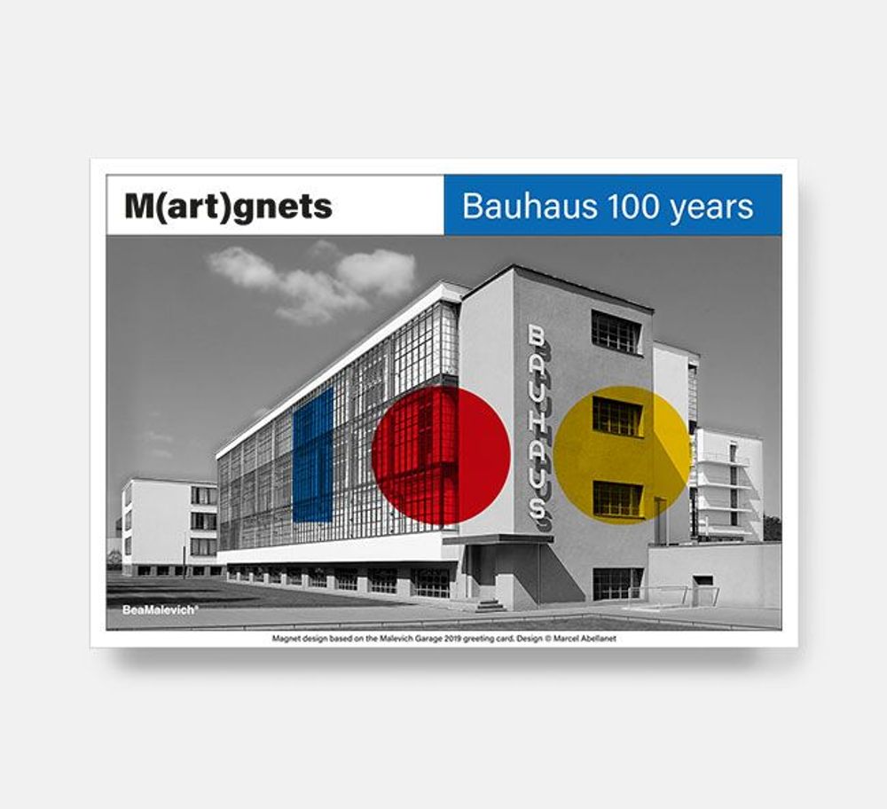 Decorative objects - Bauhaus Dessau 100 Years Façade Fridge Magnet - 6 pieces - BEAMALEVICH