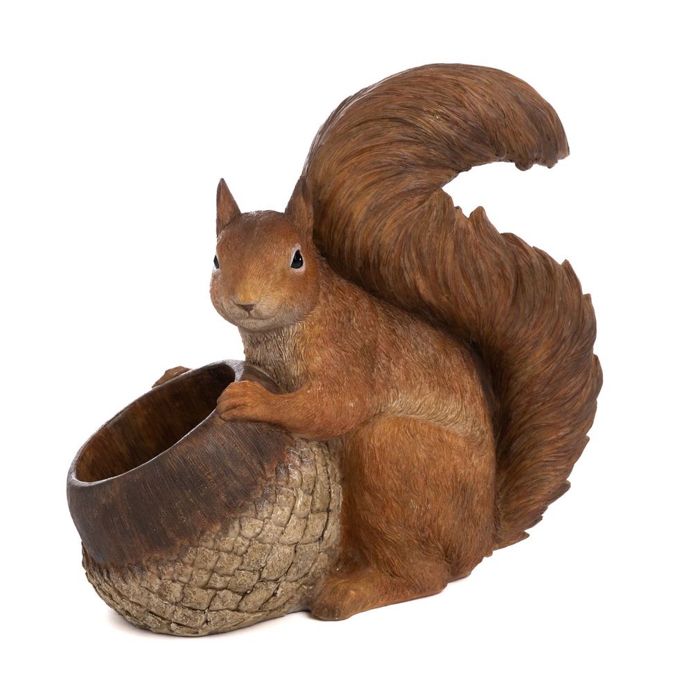 Other Christmas decorations - SQUIRREL W/ACORN BIRD FEEDER TT BRWN 28CM - GOODWILL M&G