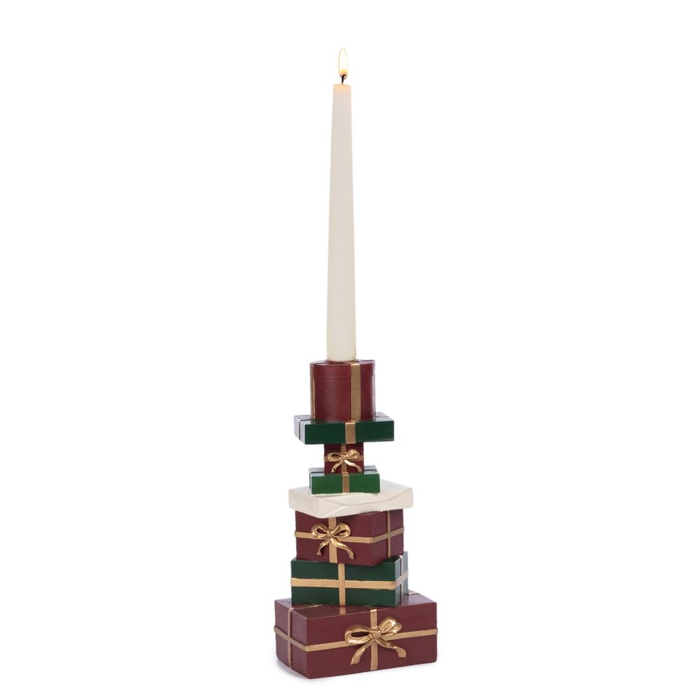 Christmas table settings - XMAS GIFT BOX STACK TT RD/GRN 24CM - GOODWILL M&G