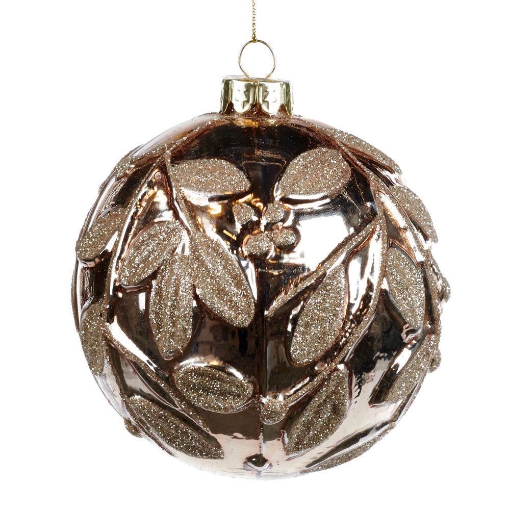 Other Christmas decorations - + GLSS GLT 3D LEAF/VINE BALL GLD 10CM - GOODWILL M&G