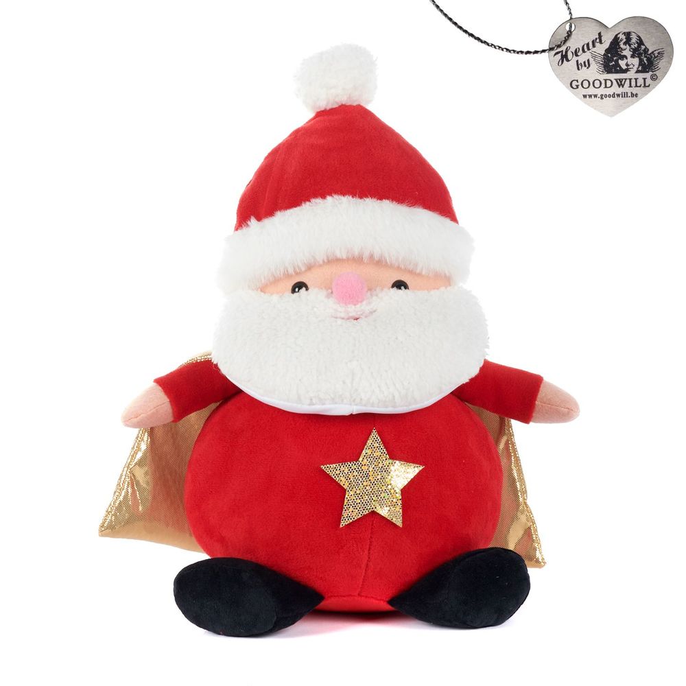 Other Christmas decorations - FABR.SUPER SANTA W/CAPE TT RD/GLD 32CM - GOODWILL M&G