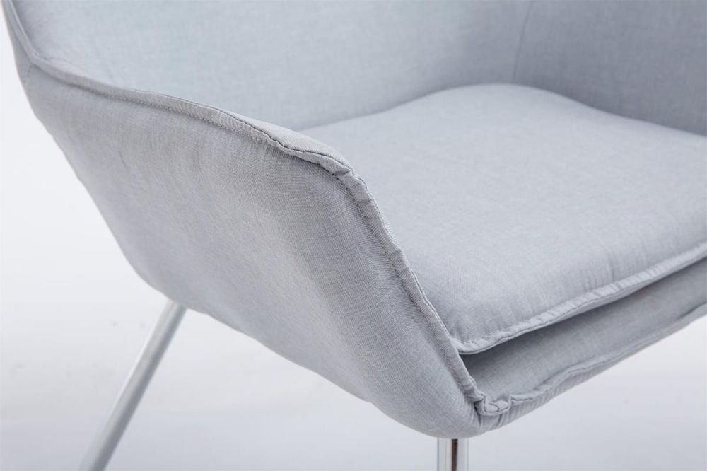Assises pour bureau - Fauteuil Lounge Caracas Tissu - Gris - VIBORR