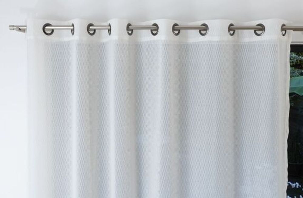 Rideaux et voilages - Voilage ROMA - Col Naturel - Panneau à oeillets - 200 x 260 cm - 100 % polyester - IPC DECO DELL'ARTE