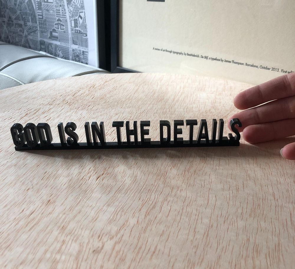 Decorative objects - God is in the Details 3D Architecture Decor Quote - Mies van der Rohe - BEAMALEVICH