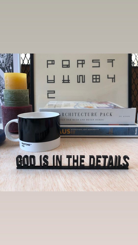 Decorative objects - God is in the Details 3D Architecture Decor Quote - Mies van der Rohe - BEAMALEVICH