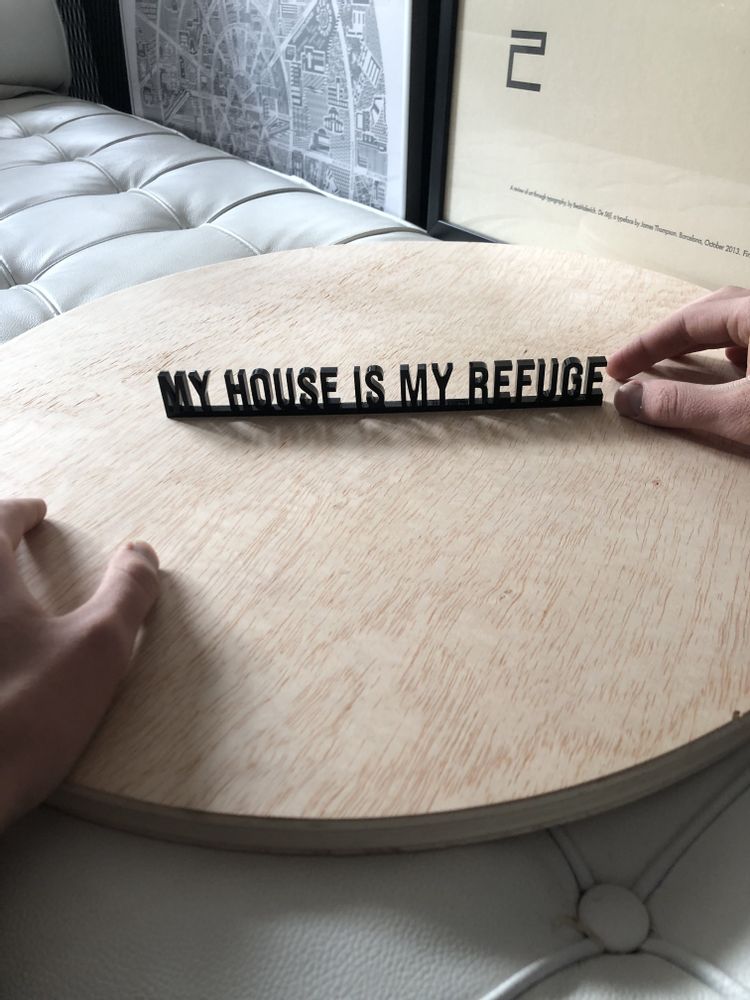 Decorative objects - My House is My Refuge 3D Architecture Decor Quote - Luìs Barragán - BEAMALEVICH