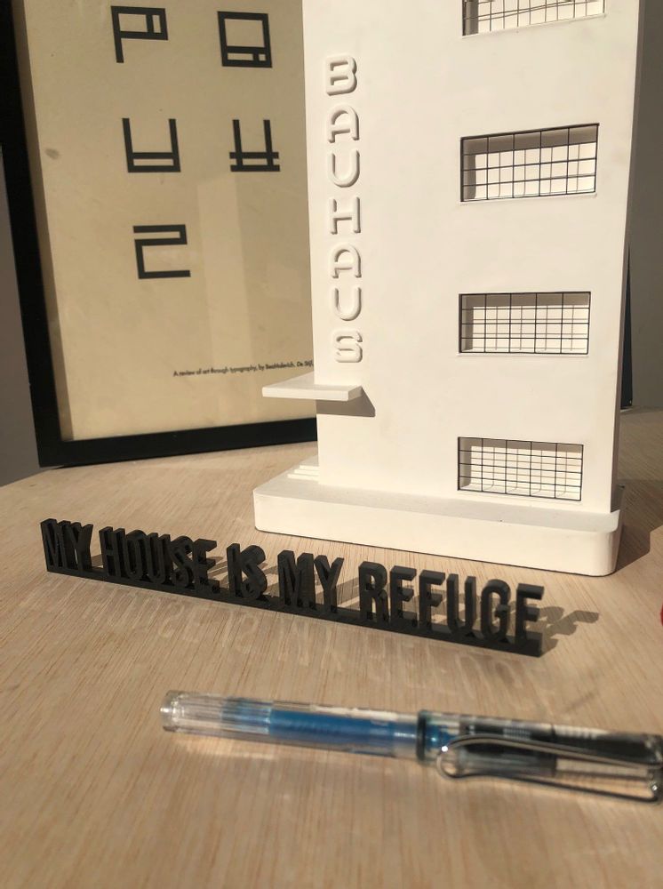 Decorative objects - My House is My Refuge 3D Architecture Decor Quote - Luìs Barragán - BEAMALEVICH