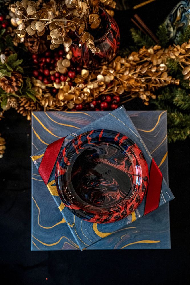 Decorative objects - EMPTY POCKET BLACK AND RED MAGMA - IOM INES-OLYMPE MERCADAL