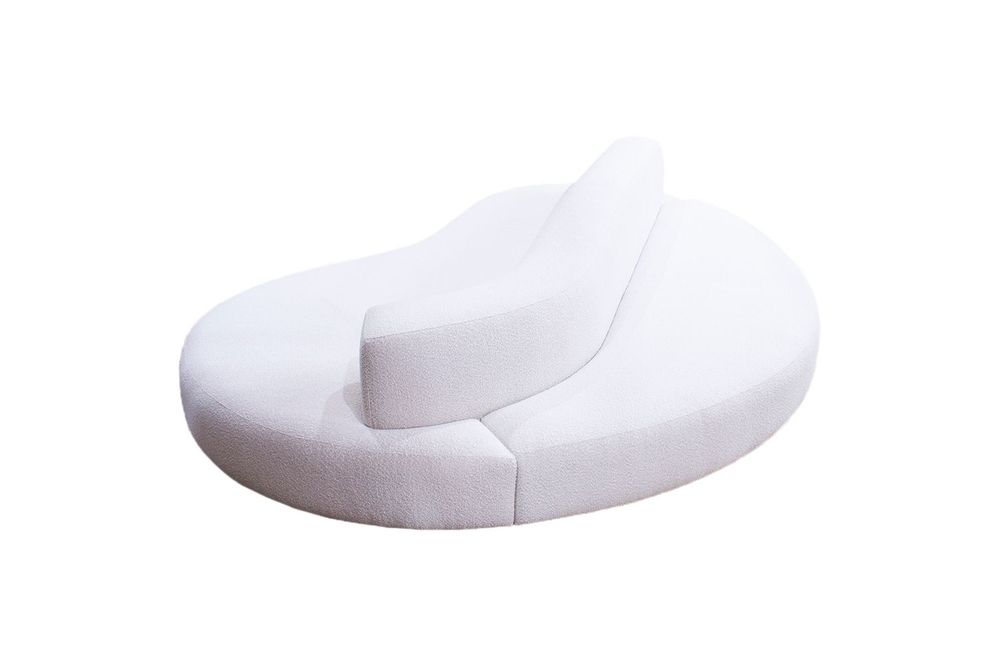 Sofas - Lab Organic White Pearl | 100% Bespoke Double-sided curved sofa - CREARTE COLLECTIONS