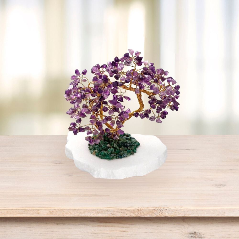 Cadeaux - Arbre de vie Améthyste Aventurine - 13 à 17cm - COCOONME