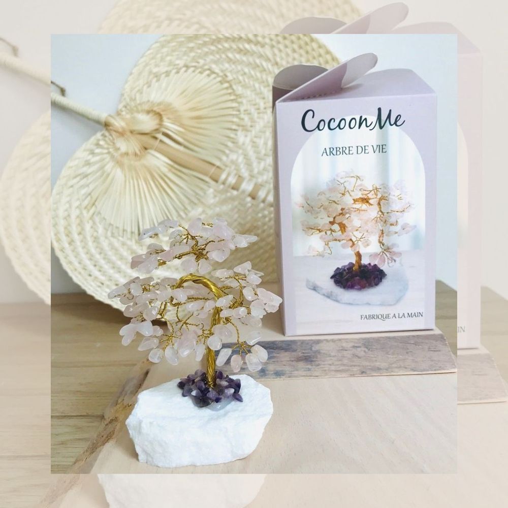 Decorative objects - Tree of Life Rose Quartz and Amethyst - COCOONME