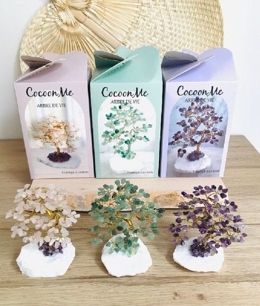 Decorative objects - Tree of Life Rose Quartz and Amethyst - COCOONME