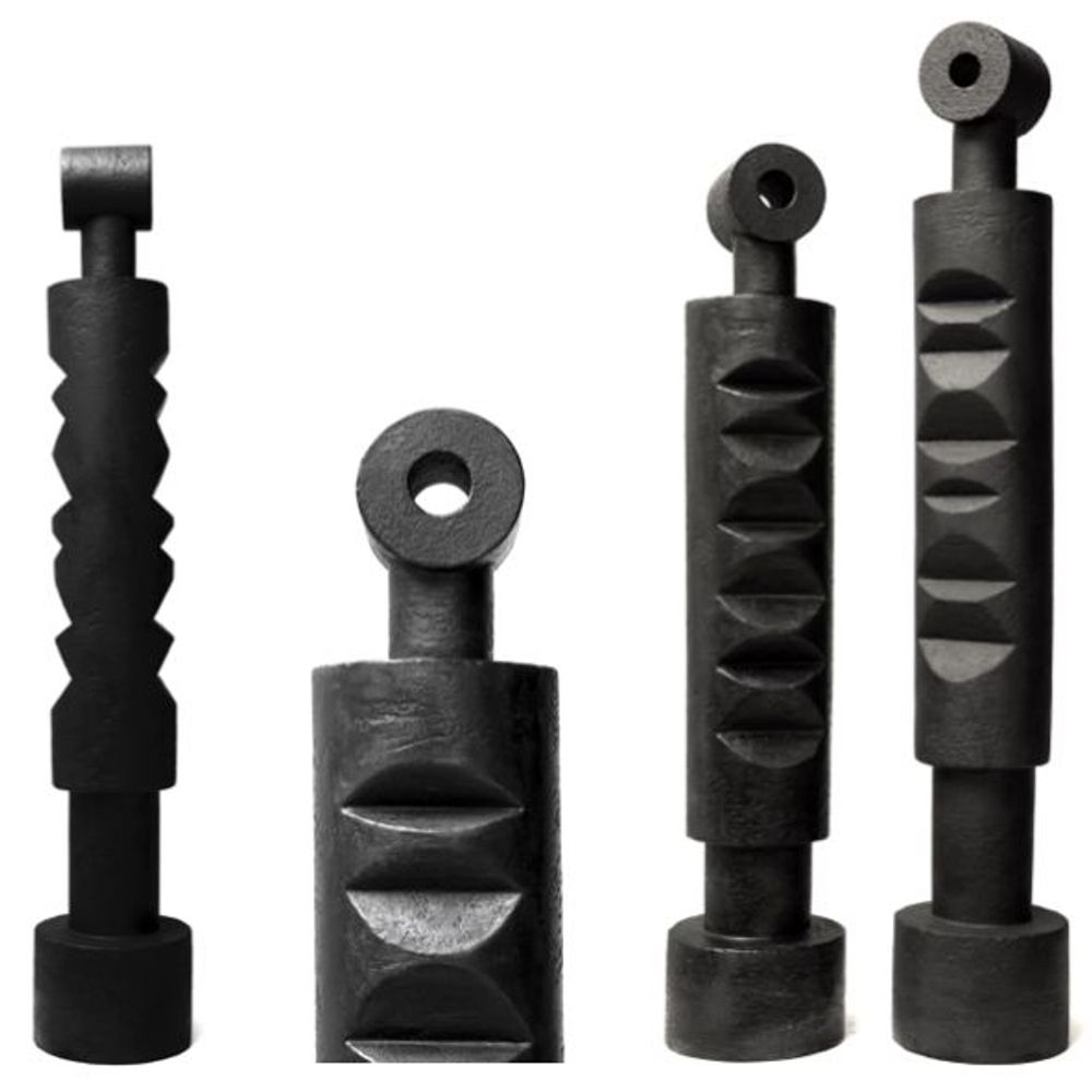 Ceramic - Sculptures " Lipstick # 1, " Lipstick # 2 ". - CORINNE GEFFRAY