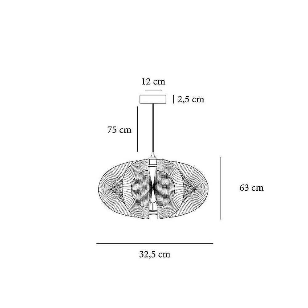 Objets design - Suspension AINAVA L plexiglass bleu - VASSARA LAMPS