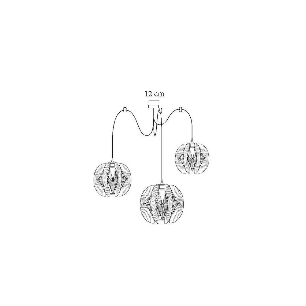 Suspensions - Suspension CINNIJA trio bois foncé - VASSARA LAMPS