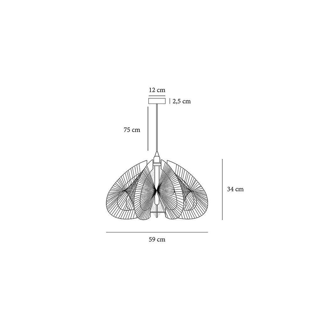 Design objects - Pending lamp TULPE dark wood - VASSARA LAMPS
