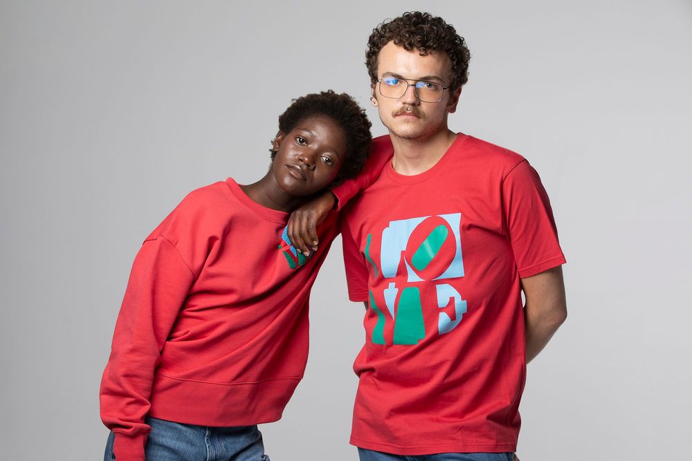 Prêt-à-porter - T-shirt unisexe Robert Indiana LOVE T-shirt - ROME PAYS OFF