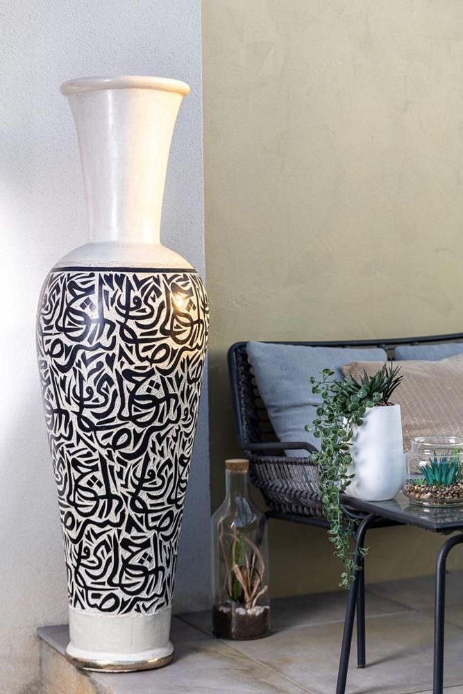 Objets de décoration - JARRE BLANCA H 1m40 - BY M DECORATION