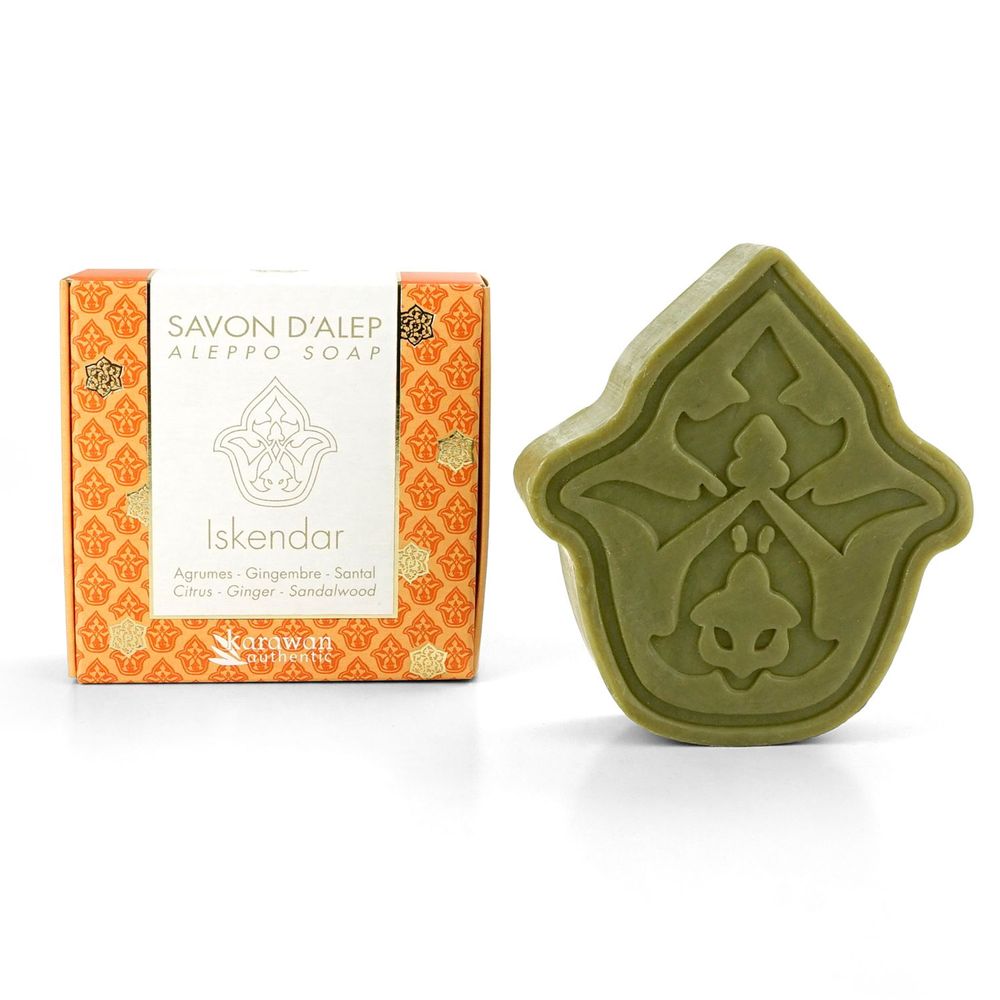 Cadeaux - SAVONS D’ALEP PARFUM AGRUMES - ÉCRINS DORÉS À L’OR CHAUD - ISKENDAR - KARAWAN AUTHENTIC