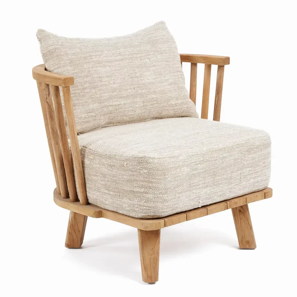 Small sofas - The Malawi One Seat Sofa - Natural Beige - BAZAR BIZAR LIVING