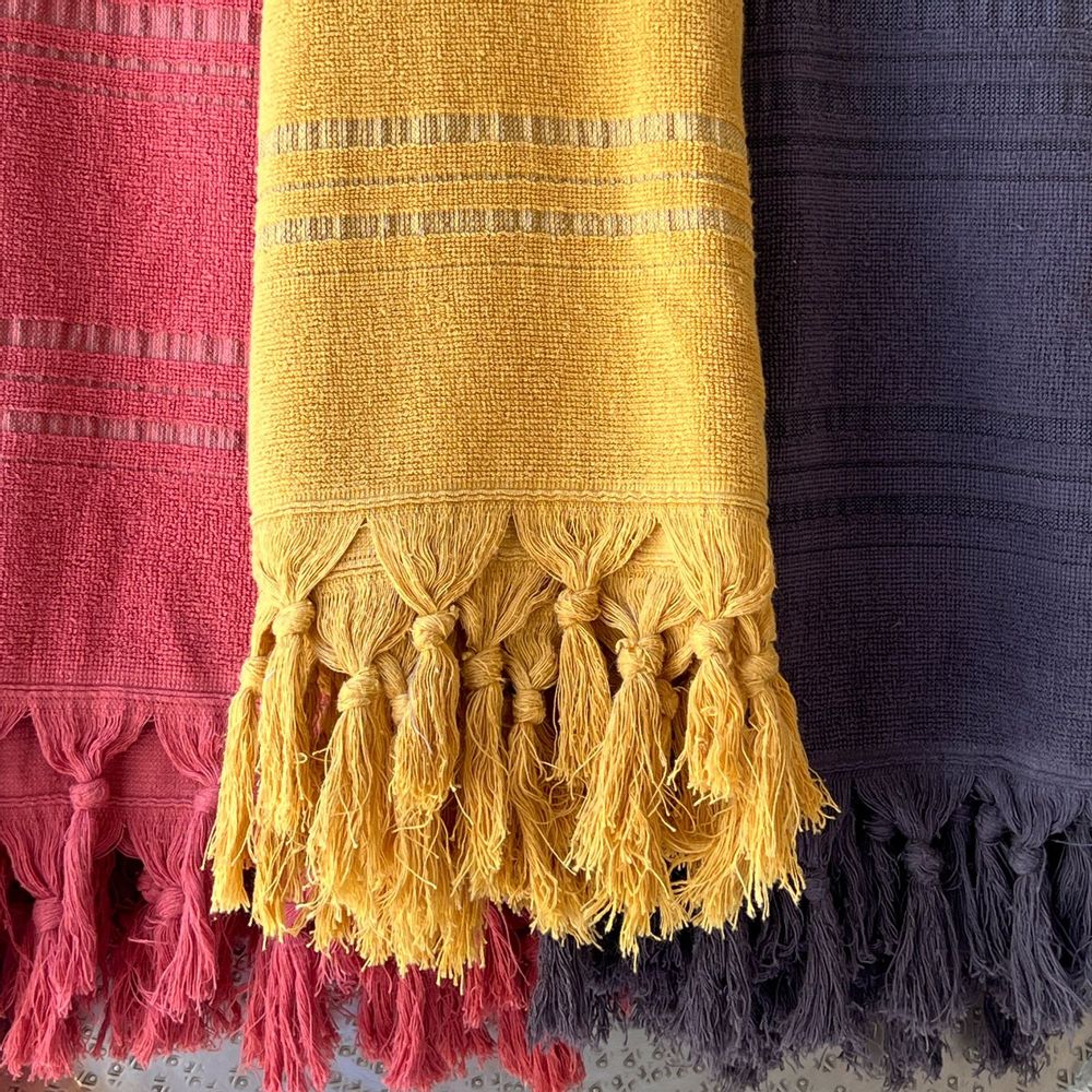 Serviettes de bain - FOUTA EN COTON BIOLOGIQUE - COLLECTION DOLCE - COULEUR ONYX - KARAWAN AUTHENTIC