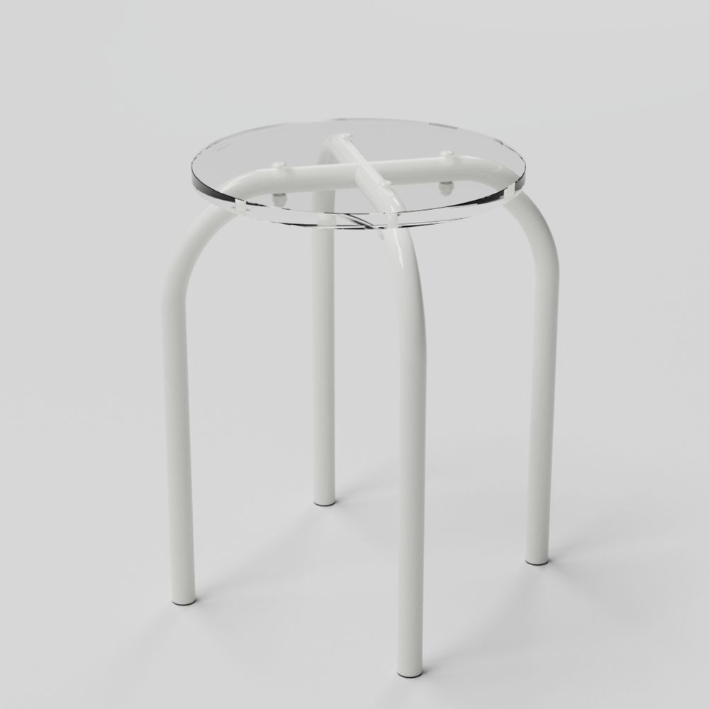 Tabourets - Tabouret verre acrylique transparent | Iconic - LAURENT BADIER DESIGN