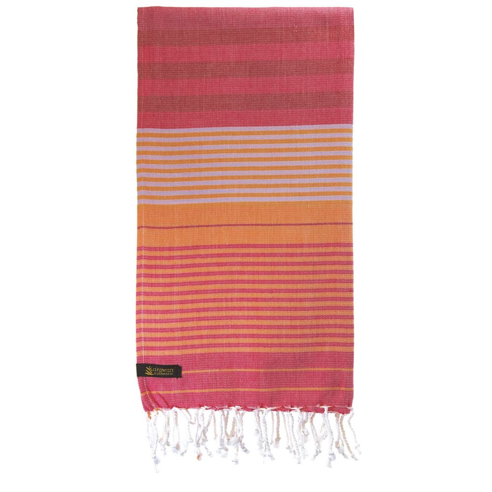 Bath towels - ORGANIC COTTON FOUTA - SUD Collection - AZALEE Color 100 x 200cm - KARAWAN AUTHENTIC