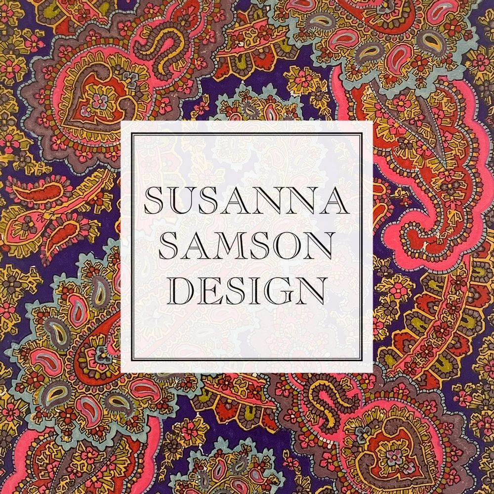 Design textile et surface - Impression sur papier vintage des années 1980 Couture Paisley - SUSANNA SAMSON DESIGN