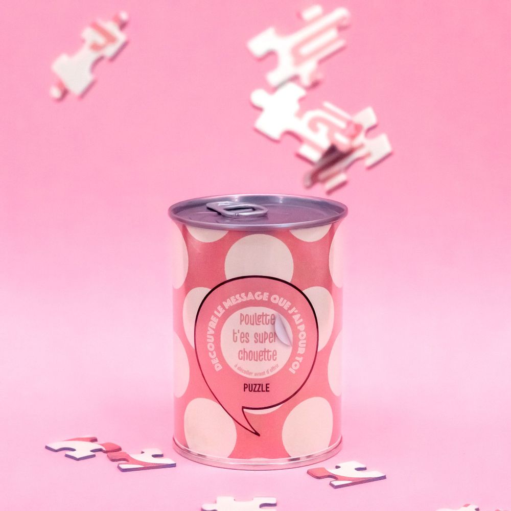 Cadeaux - Puzzle à message - Poulette t'es super chouette - MAUVAISES GRAINES/BWAT