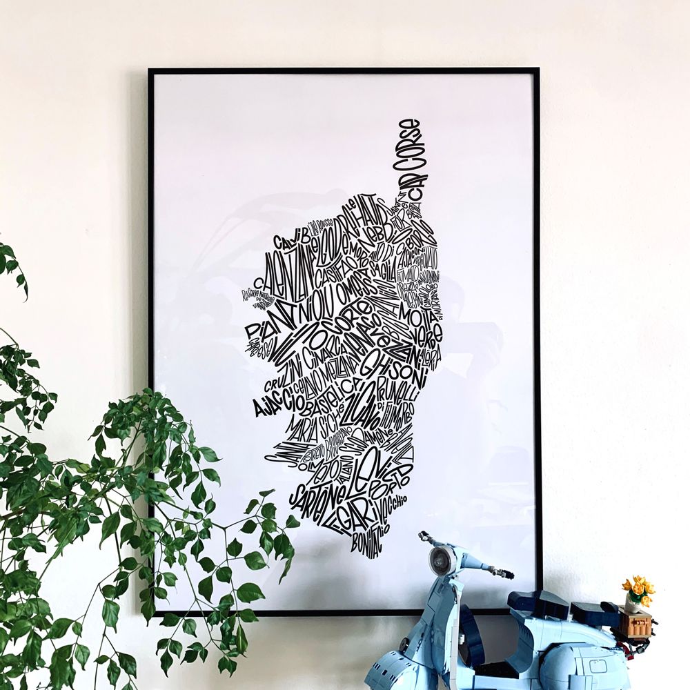 Affiches - Affiche déco Corse / île de Beauté - LES PETITS PLANS
