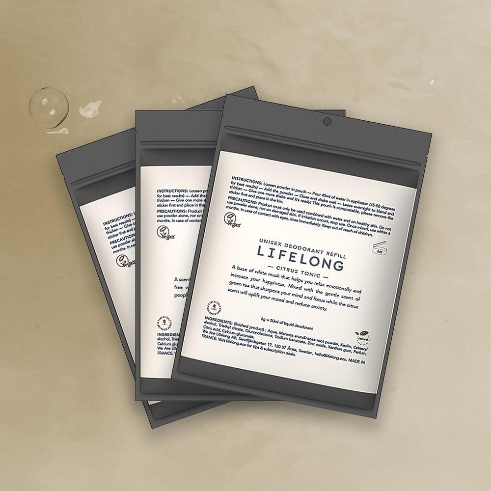 Fragrance for women & men - Deodorant Refills by Lifelongdeo - WE ARE LIFELONG AB