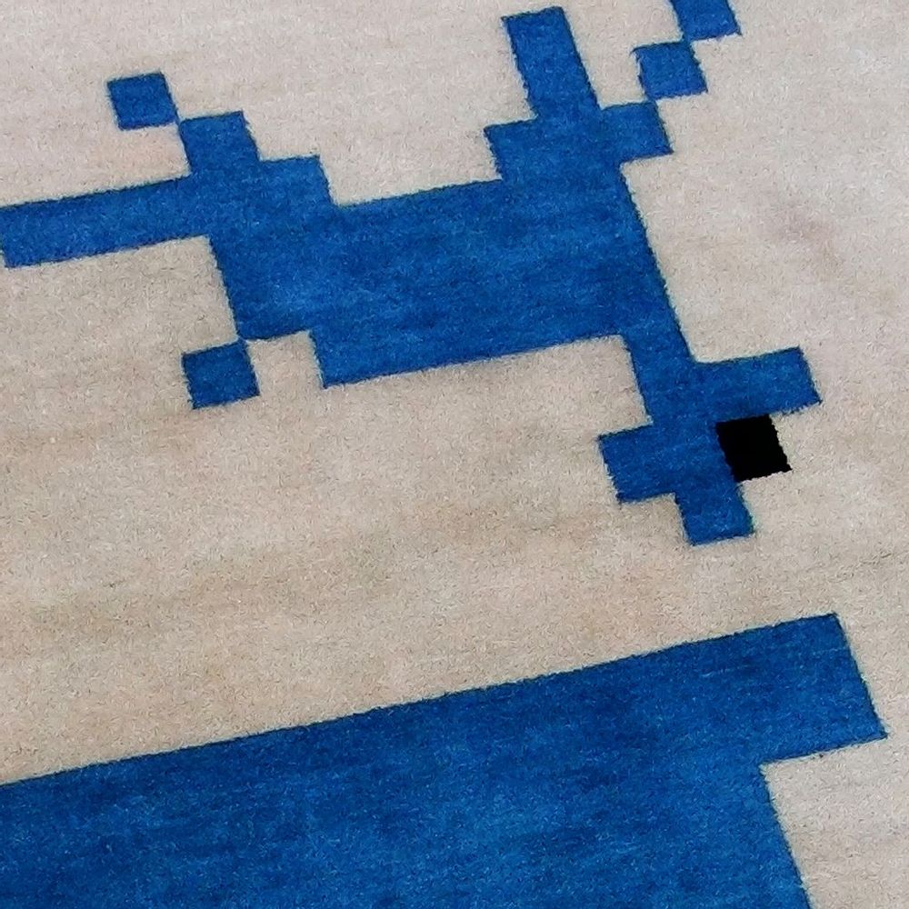 Tapis design - Blue Deers. RUG1a - MIKKA DESIGN INK