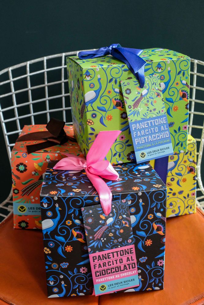 Delicatessen - Artisanal panettone with pistachio cream - LES DEUX SICILES