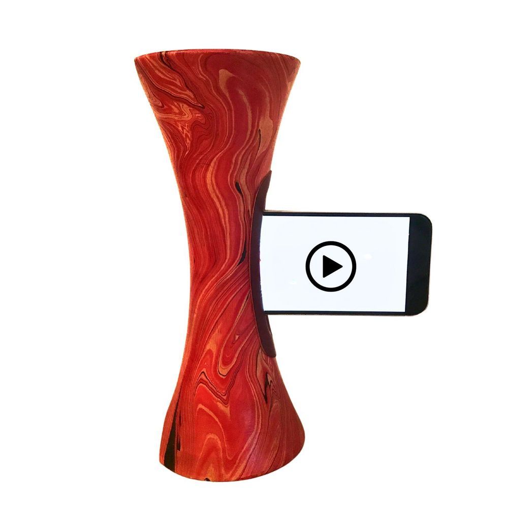 Enceintes et radios - Enceinte Marbre rouge Naturelle au bois de Manguier - COCOONME