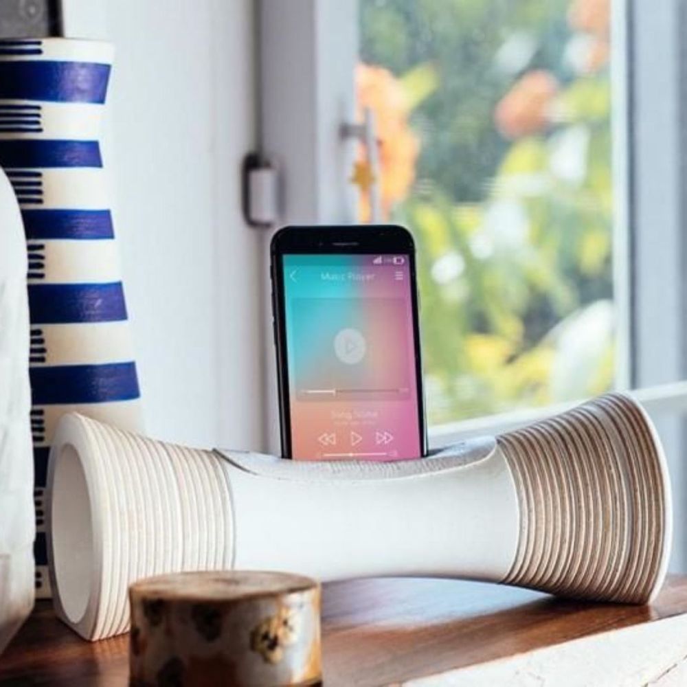 Speakers and radios - Natural White Mango Wood Enclosure - COCOONME