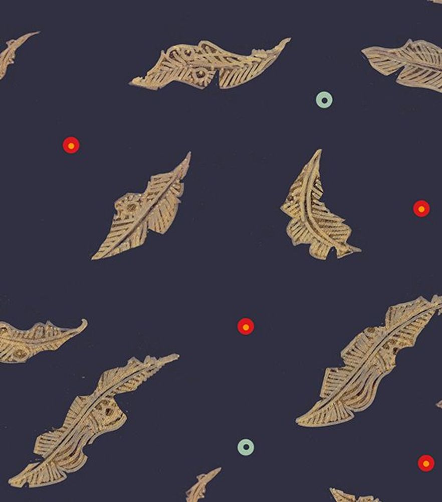 Design carpets - Feathers Indigo RUG21 - MIKKA DESIGN INK