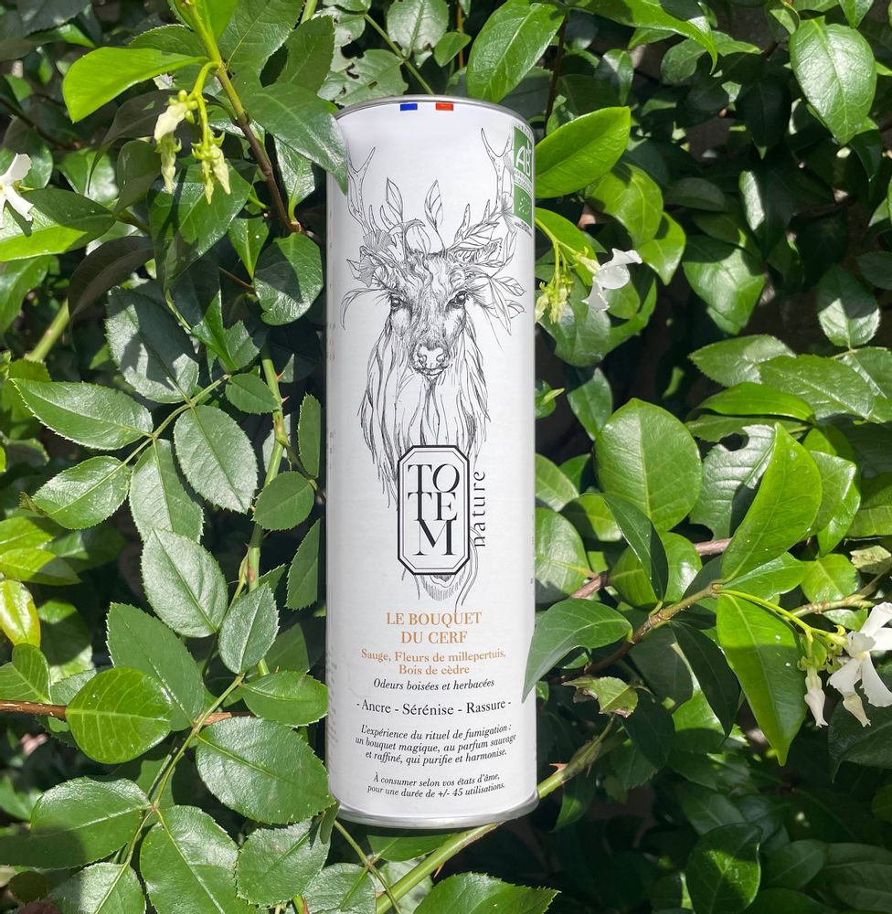 Cadeaux - bâton de fumigation à la française - Bouquet du cerf BIO - TOTEM NATURE - ENCENS ET FUMIGATION