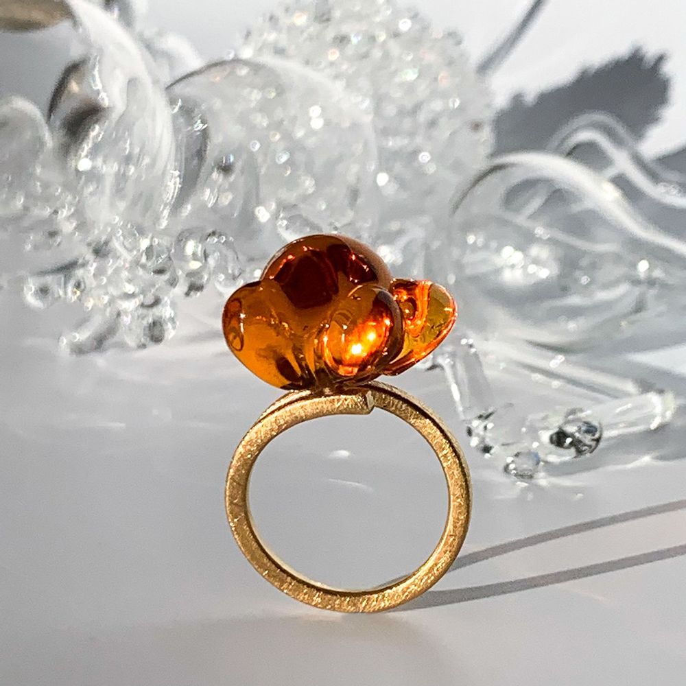 Cadeaux - Bague réglable en verre Murano artisan Collection Drops - CHAMA NAVARRO