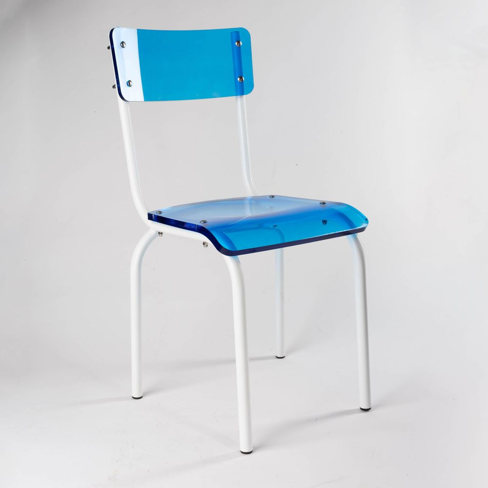 Chaises - Chaise verre acrylique coloré | Pop - LAURENT BADIER DESIGN