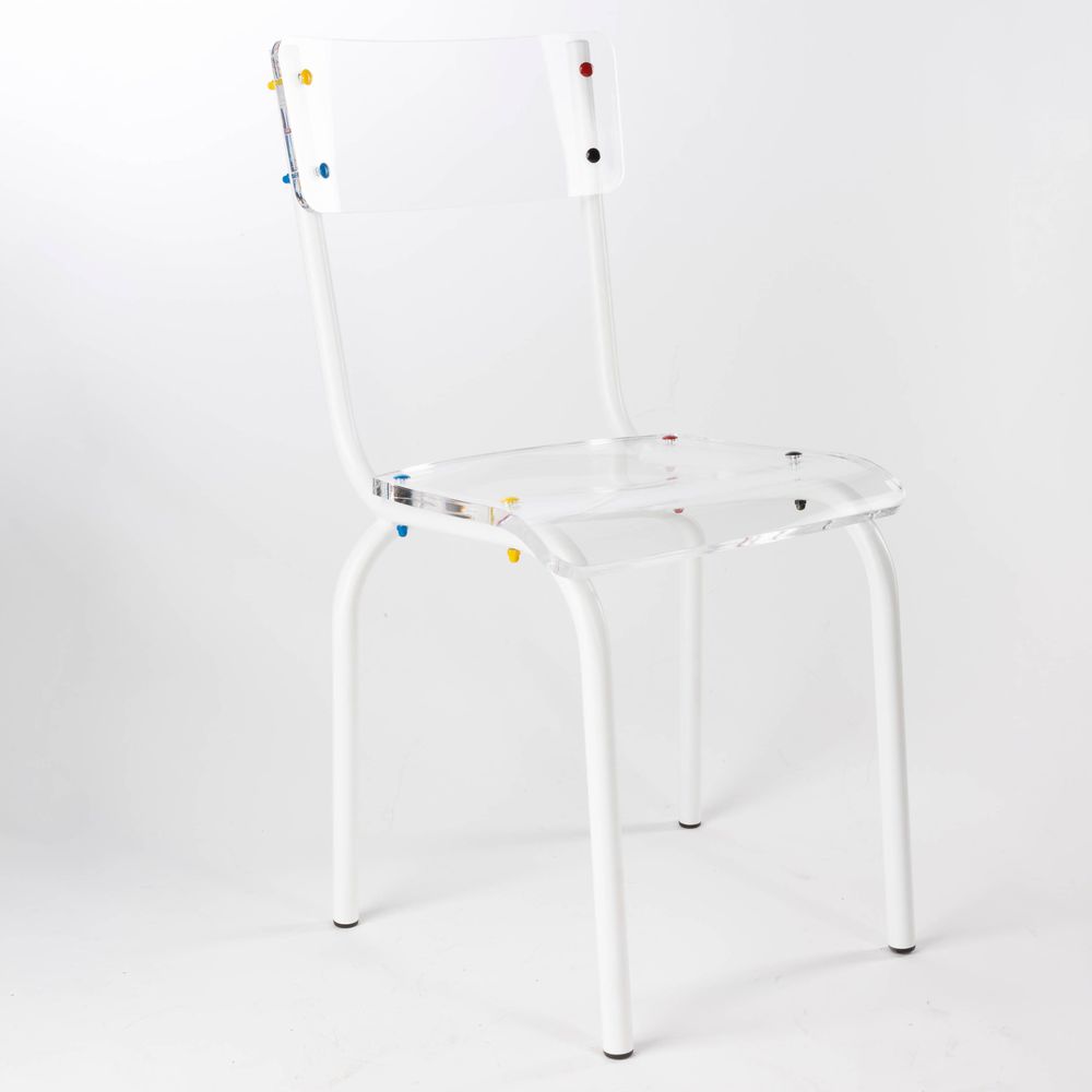 Chaises - Chaise verre acrylique | Mondrian - LAURENT BADIER DESIGN