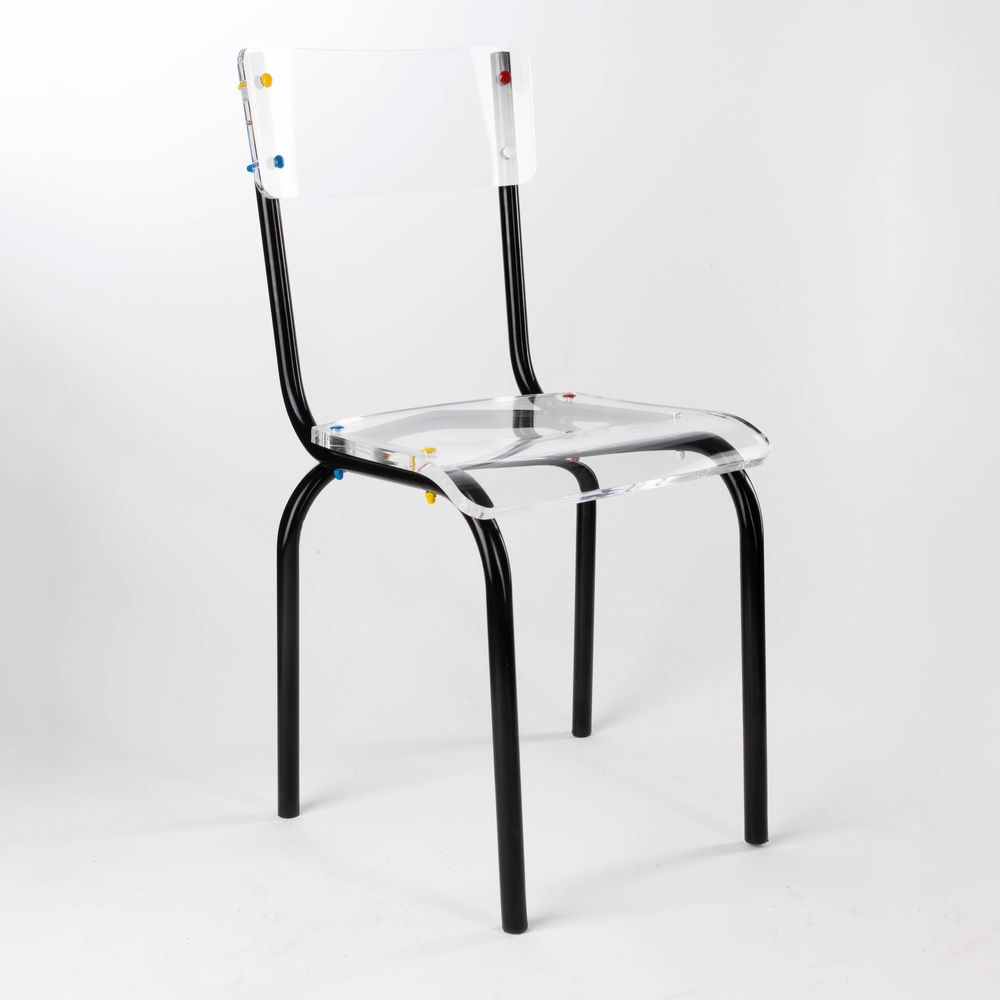 Chaises - Chaise verre acrylique | Mondrian - LAURENT BADIER DESIGN