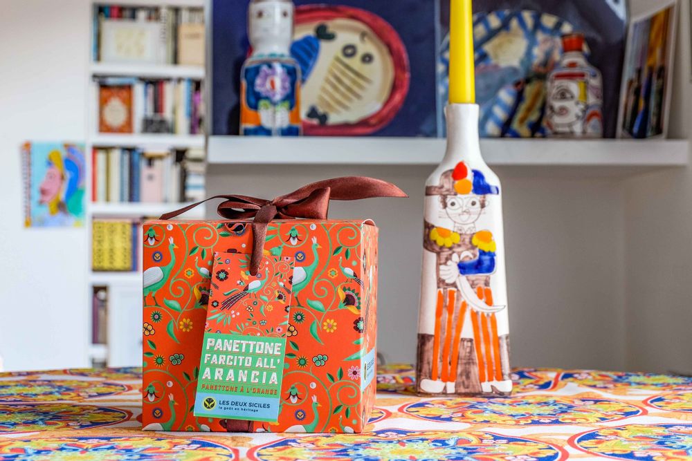 Biscuits - Panettone artisanal à crème d'orange - LES DEUX SICILES