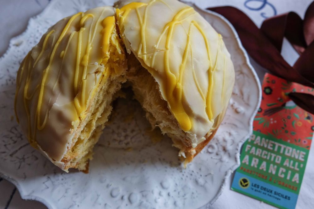 Biscuits - Panettone artisanal à crème d'orange - LES DEUX SICILES