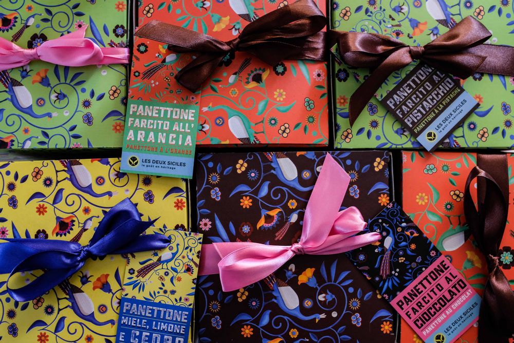 Confiserie - Panettone Artisanal Miel, citron, cedrat, 500 gr - LES DEUX SICILES