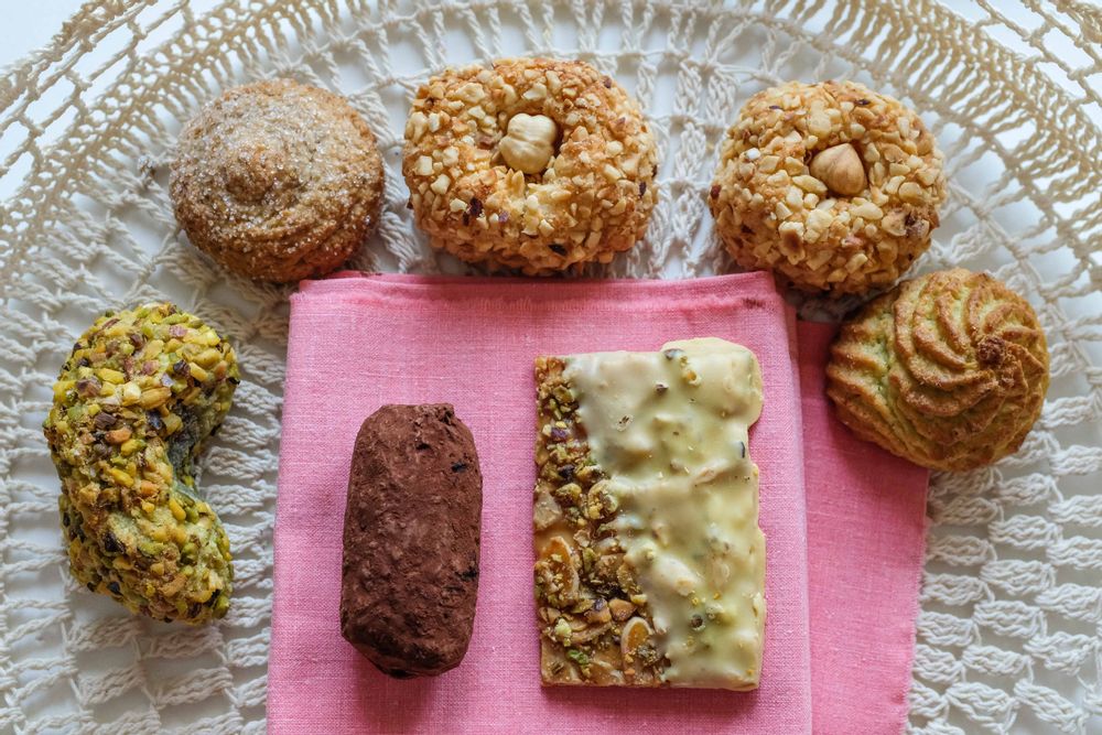 Cookies - Almond pastry with pistachio - LES DEUX SICILES