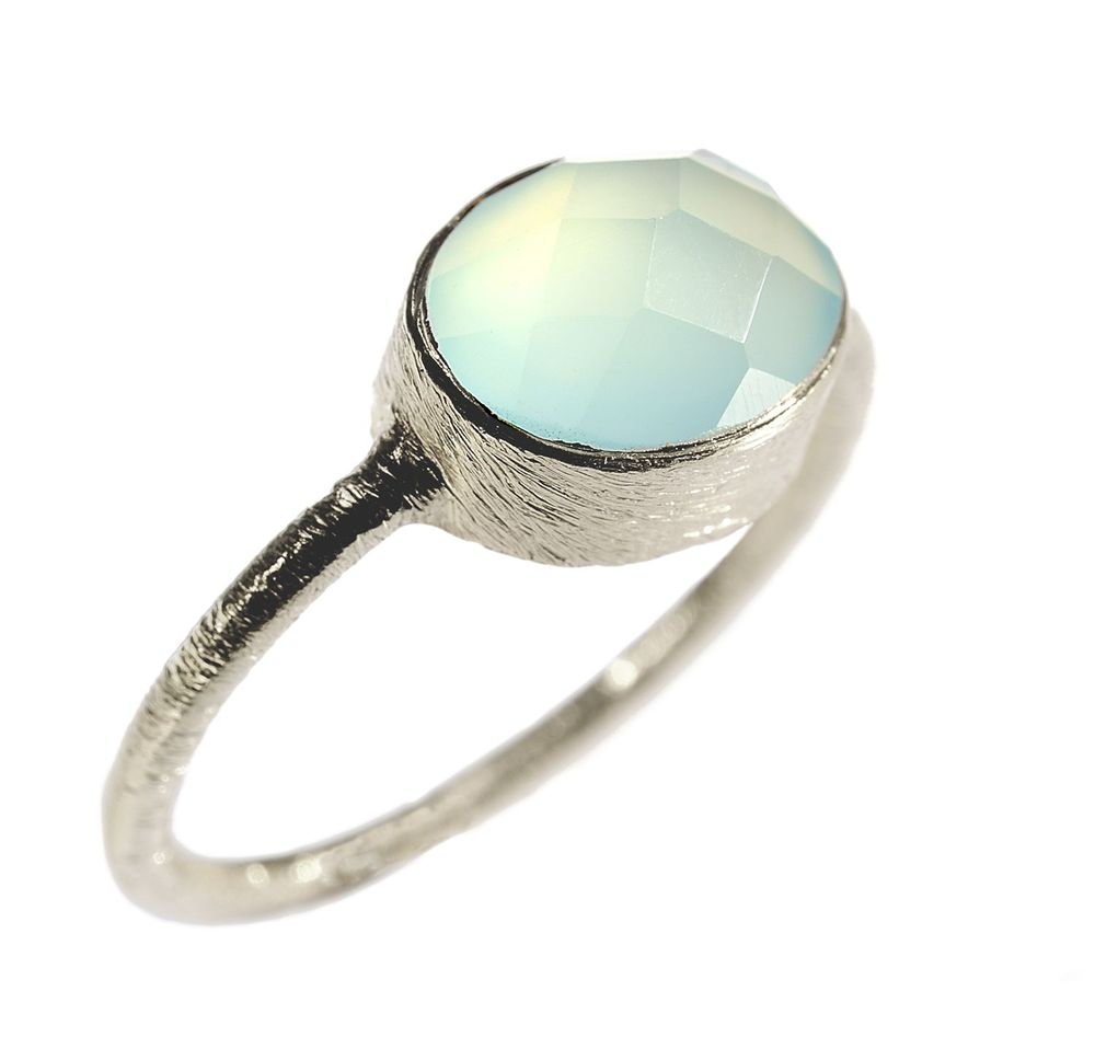 Jewelry - RING\" DROP\” SILVER 925 AQUA CHALCY - KARAWAN AUTHENTIC